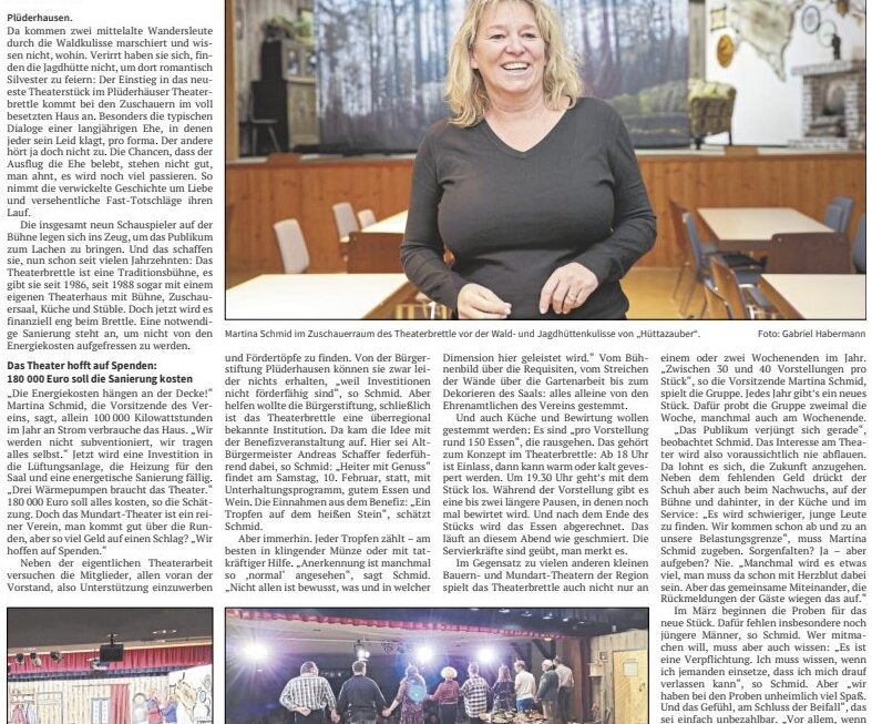 Freuden uns Sorgen im Theaterbrettle aus Schorndorfer Nachrichten vom 09.02.2024